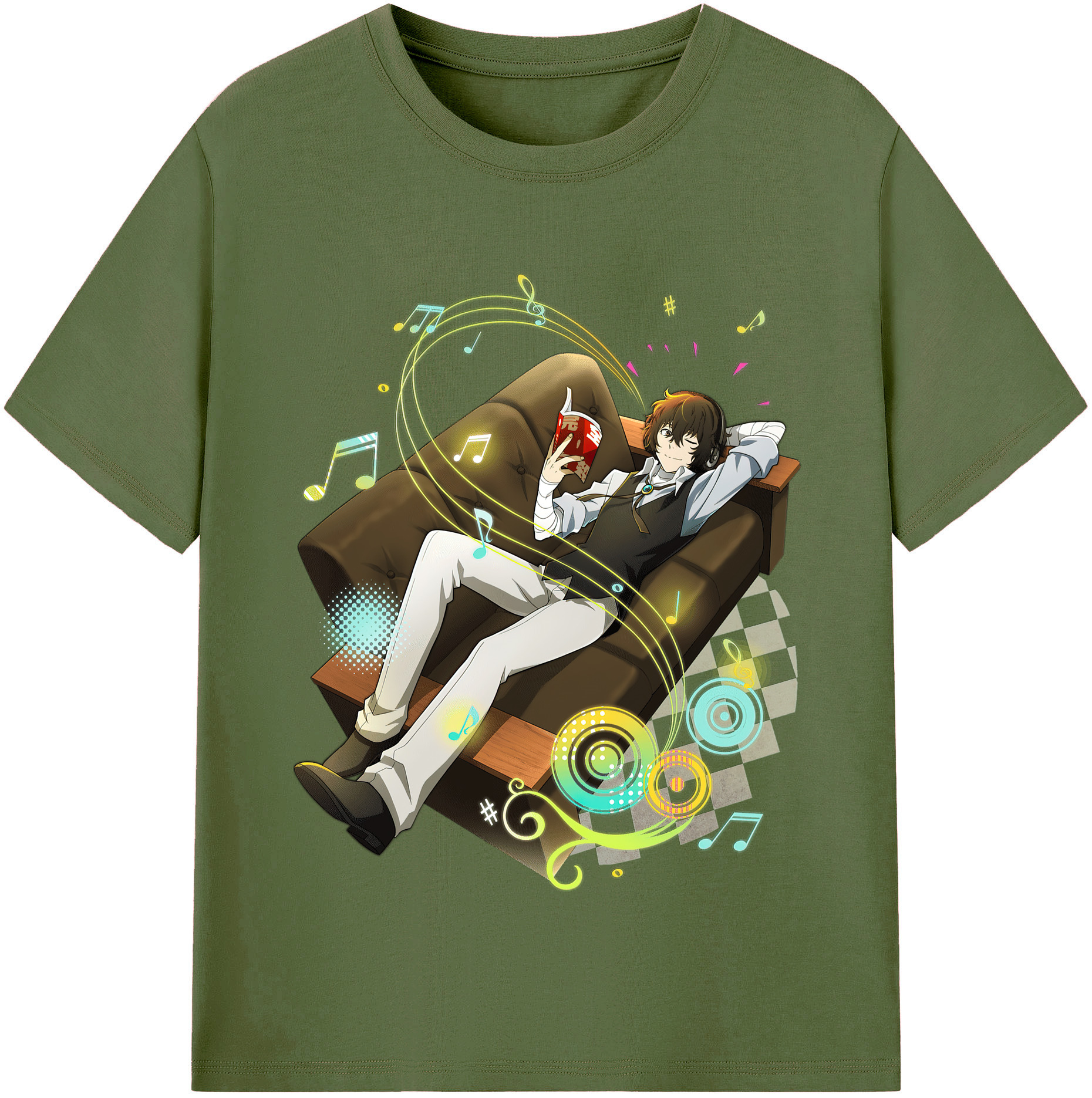 （画像用） 文豪ストレイドッグス Bungo Stray Dogs 綿100％半袖Tシャツ（フロントプリント）